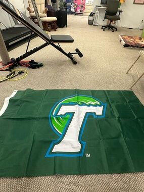 Tulane flag - Green, White, Blue